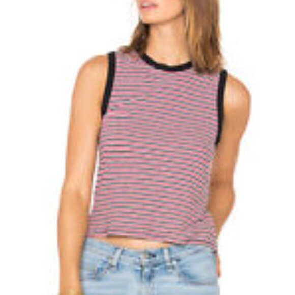 Rag & Bone Women's Size S Racerback Sleeveless Tank Top Striped Cotton EUC - Picture 3 of 13